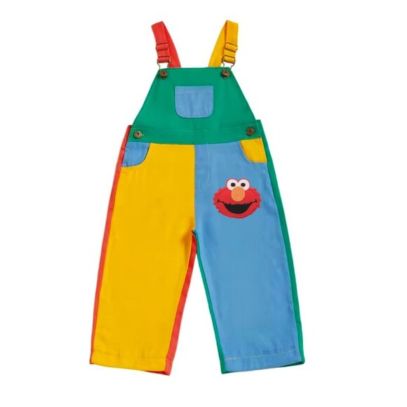 Elmo Overalls Elmo Jumpsuit Sesame Street Birthday  Elmo Bodysuit Elmo clothes - Picture 3 of 4